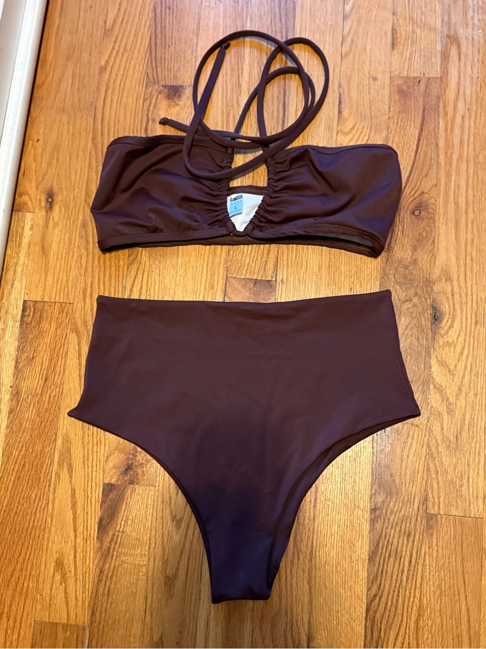 Cupshe Dark Brown Swimsuit Medium